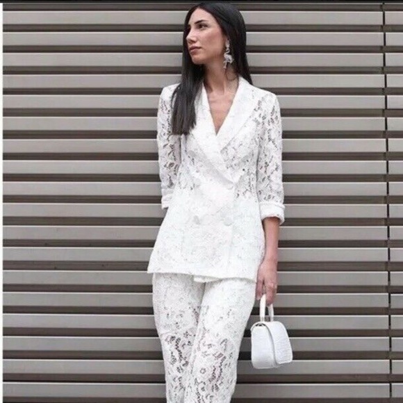 zara lace suit